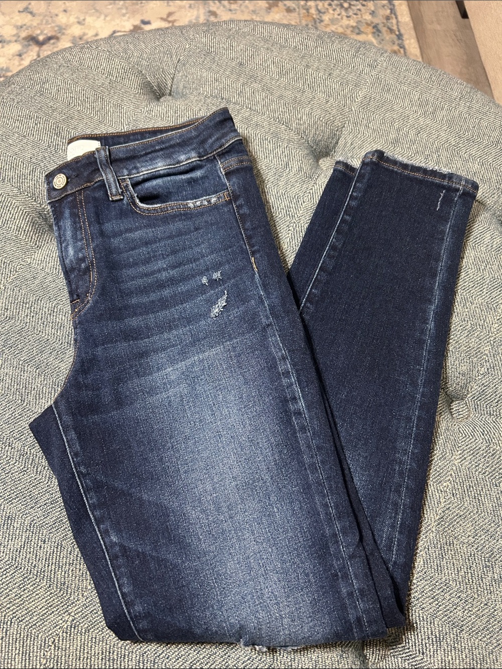 Classic Indigo Skinny Jeans — Stretch Dark Blue Skinny
